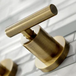Kingston Brass Manhattan 2-Handle 8-Inch Wall Mount Bathroom Faucet