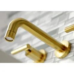 Kingston Brass Manhattan 2-Handle 8-Inch Wall Mount Bathroom Faucet