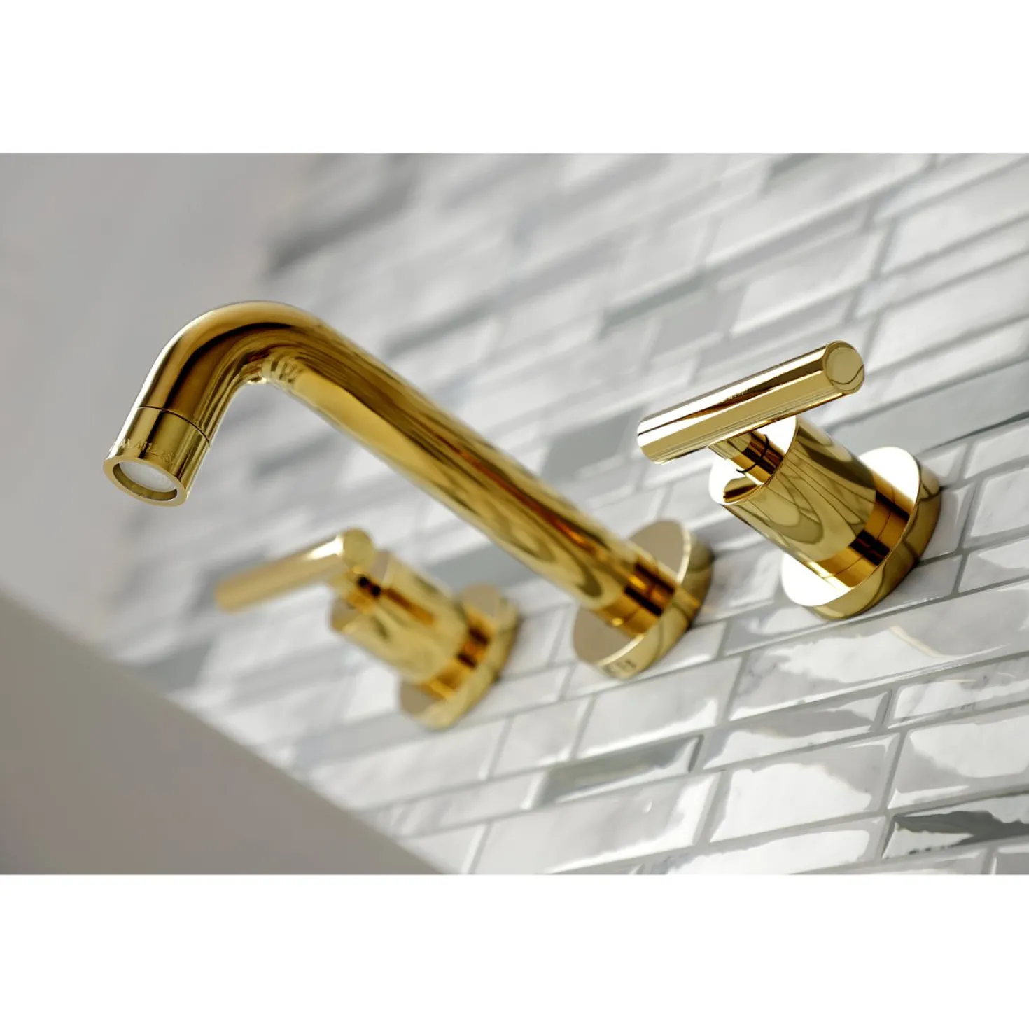 Kingston Brass Manhattan 2-Handle 8-Inch Wall Mount Bathroom Faucet