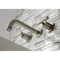 Kingston Brass Manhattan 2-Handle 8-Inch Wall Mount Bathroom Faucet