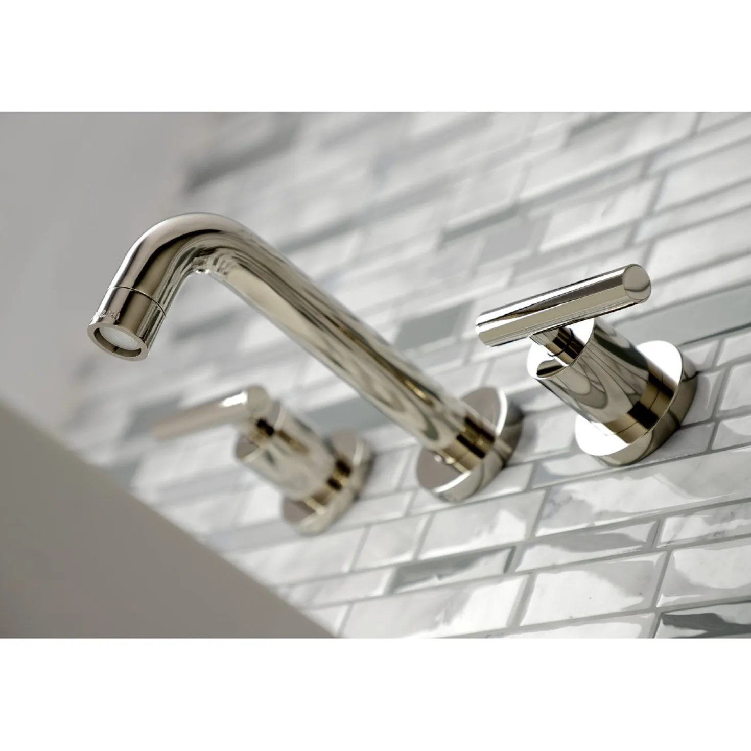 Kingston Brass Manhattan 2-Handle 8-Inch Wall Mount Bathroom Faucet