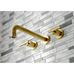 Kingston Brass Manhattan 2-Handle Wall Mount Roman Tub Faucet