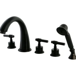 Kingston Brass Manhattan Roman Tub Filler with Hand Shower
