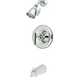 Kingston Brass Manhattan Single Handle Shower Faucet in Polished Chrome