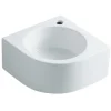 Kingston Brass Manhattan White China Vessel Bathroom Sink with Faucet Hole