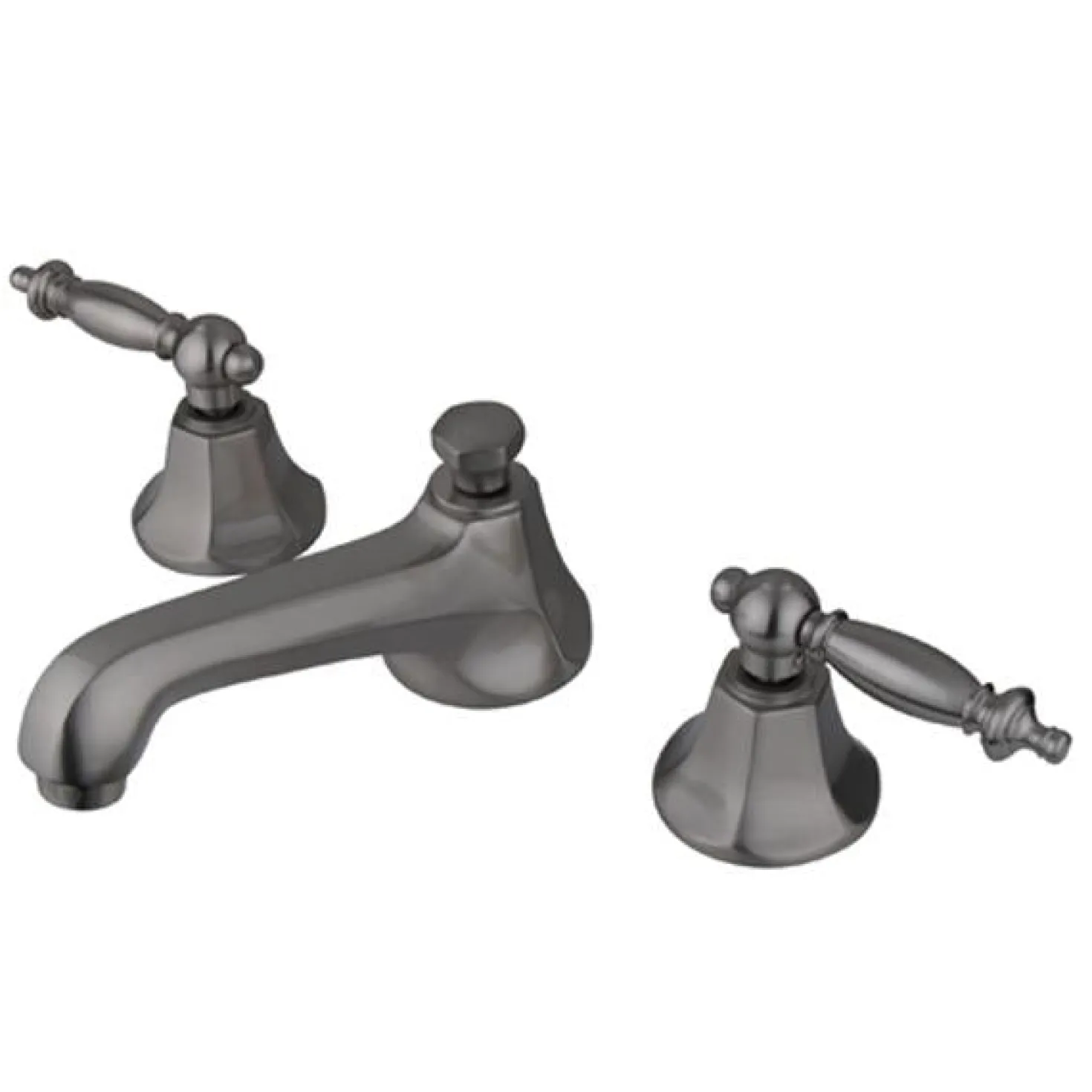 Kingston Brass Metropolitan Three Hole Two Handle 8" to 16" Widespread Lavatory Faucet with Brass Pop-up