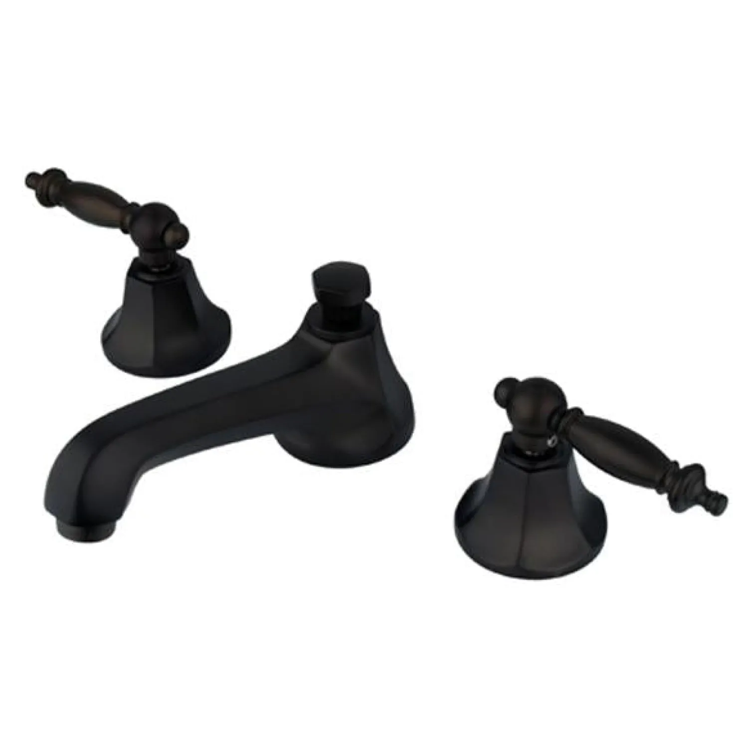 Kingston Brass Metropolitan Three Hole Two Handle 8" to 16" Widespread Lavatory Faucet with Brass Pop-up