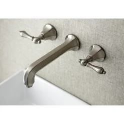 Kingston Brass Metropolitan 2-Handle Wall Mount Bathroom Faucet