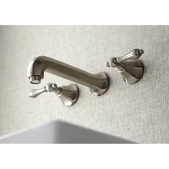 Kingston Brass Metropolitan 2-Handle Wall Mount Bathroom Faucet