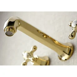 Kingston Brass Metropolitan Wall Mount Two-Handle Bathroom Faucet