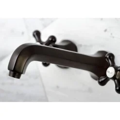 Kingston Brass Metropolitan Wall Mount Two-Handle Bathroom Faucet