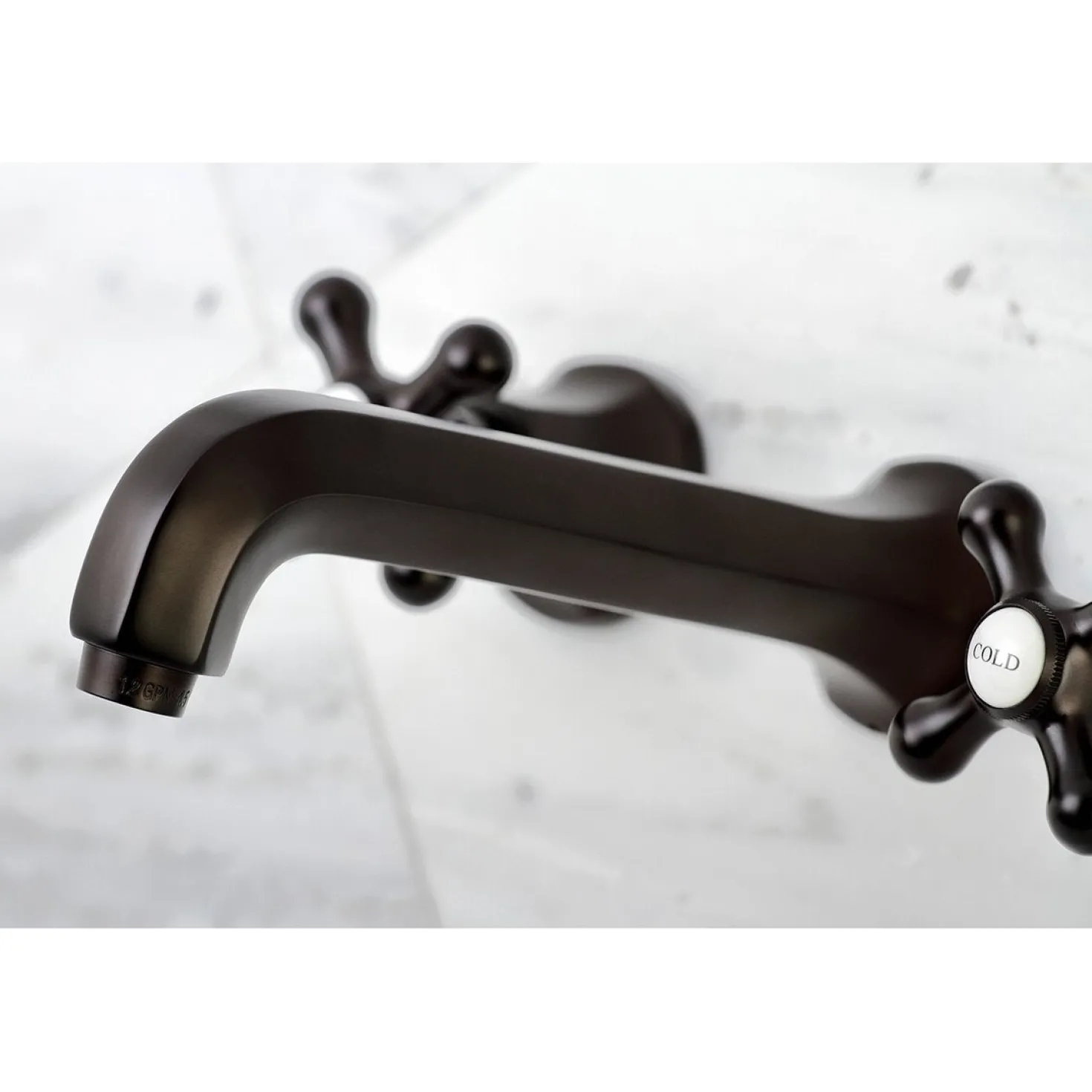 Kingston Brass Metropolitan Wall Mount Two-Handle Bathroom Faucet