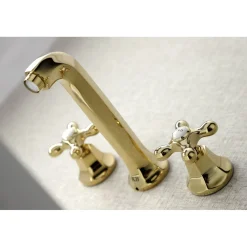 Kingston Brass Metropolitan Wall Mount Two-Handle Bathroom Faucet