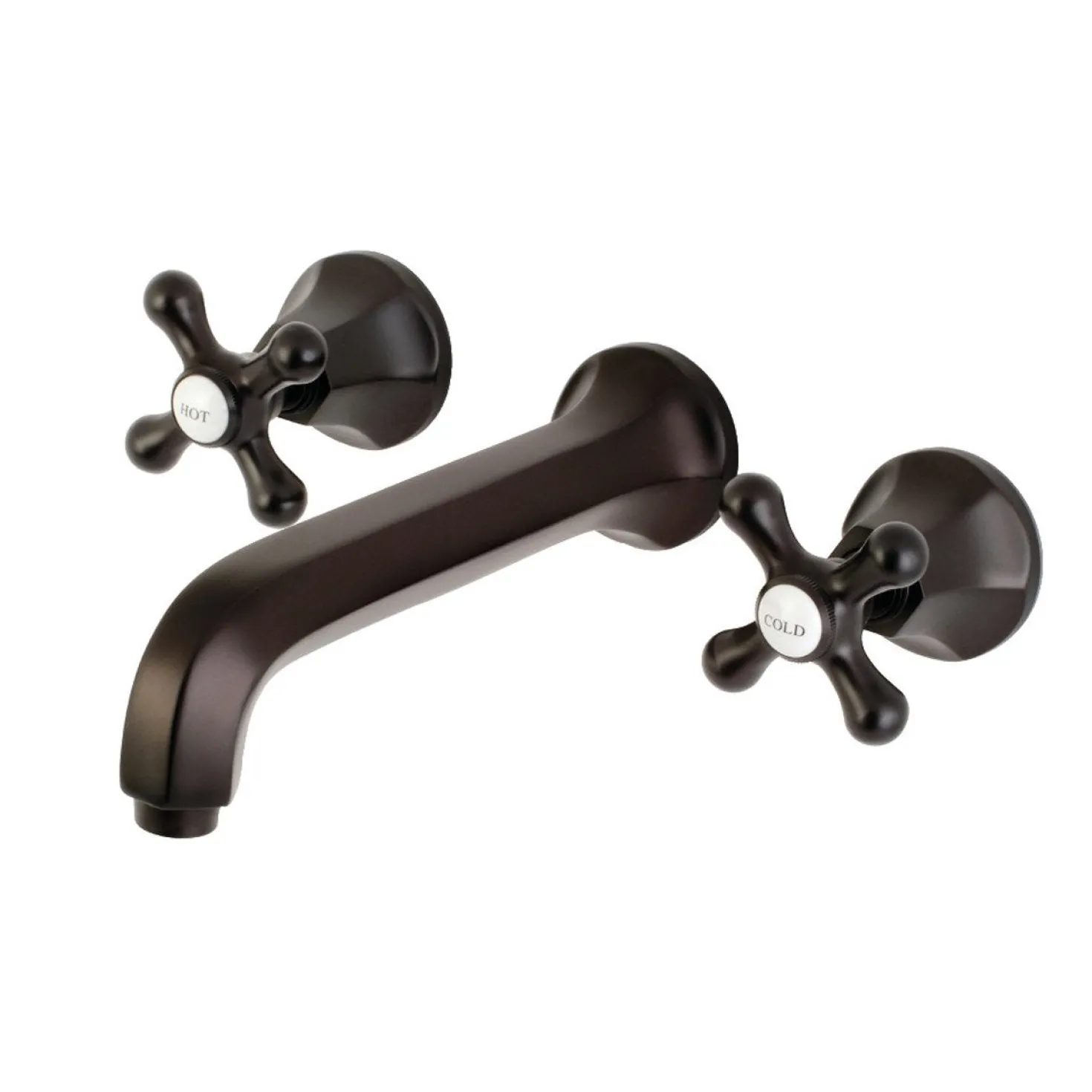 Kingston Brass Metropolitan Wall Mount Two-Handle Bathroom Faucet