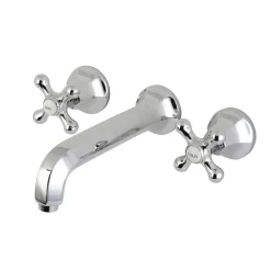 Kingston Brass Metropolitan Wall Mount Two-Handle Bathroom Faucet
