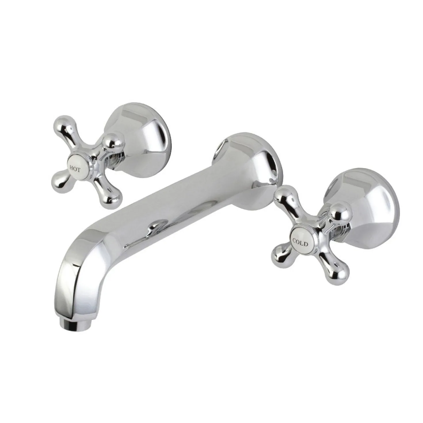 Kingston Brass Metropolitan Wall Mount Two-Handle Bathroom Faucet