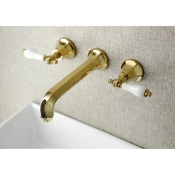 Kingston Brass Metropolitan Two-Handle Wall Mount Bathroom Faucet