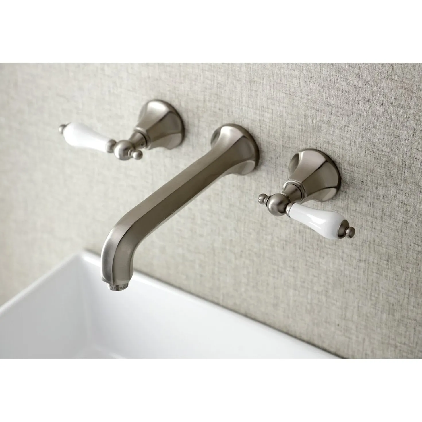 Kingston Brass Metropolitan Two-Handle Wall Mount Bathroom Faucet