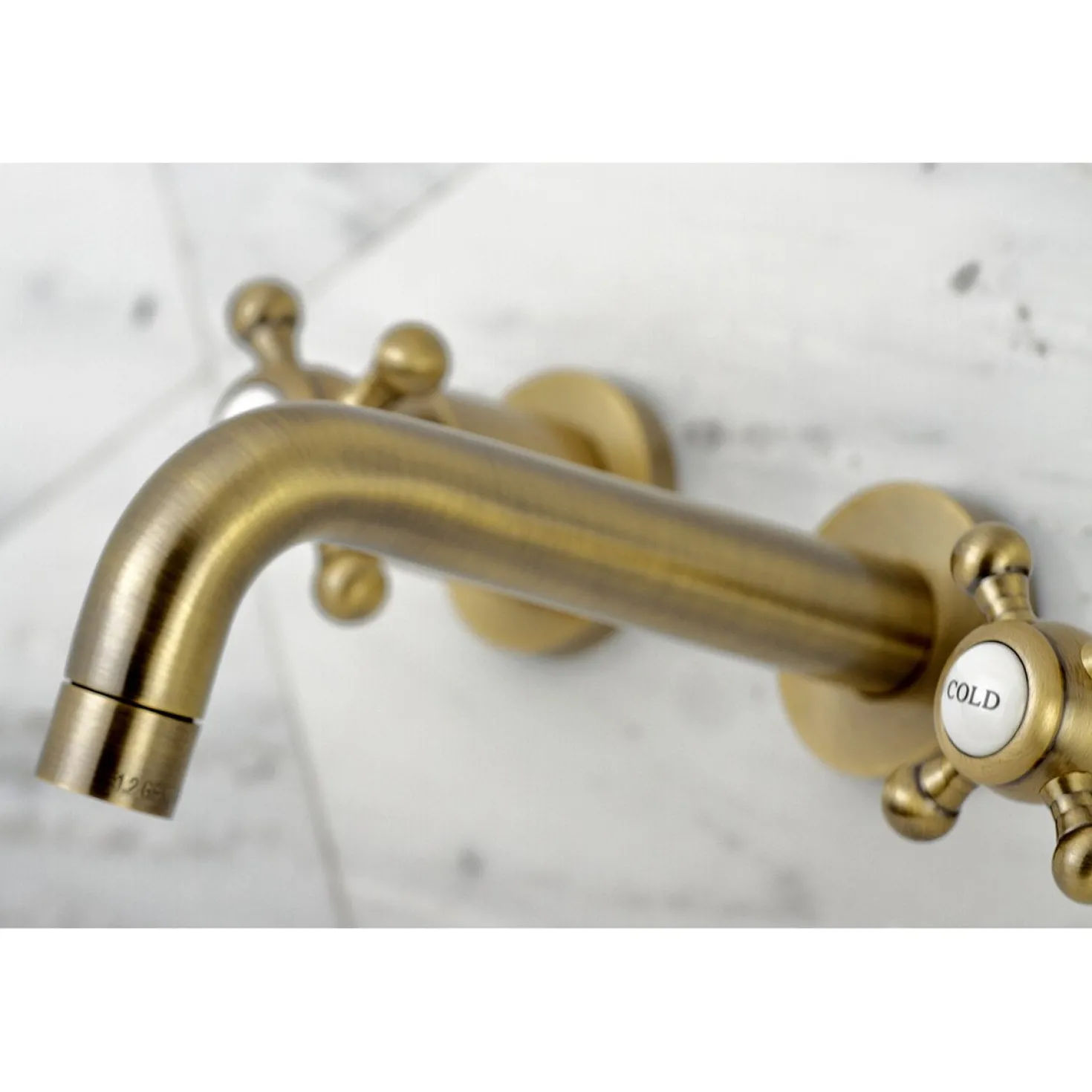Kingston Brass Metropolitan 2-Handle 8-Inch Wall Mount Bathroom Faucet