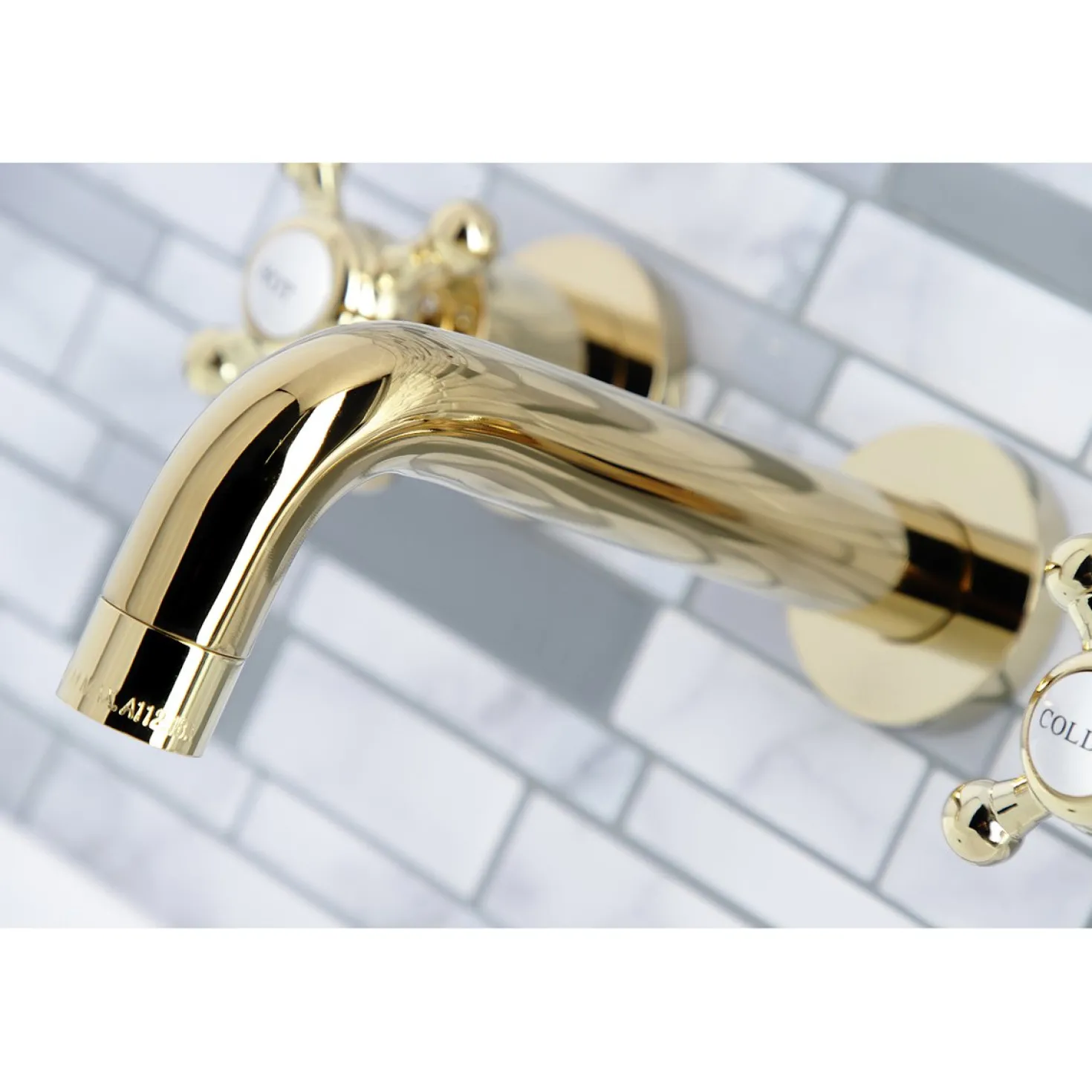 Kingston Brass Metropolitan 2-Handle 8-Inch Wall Mount Bathroom Faucet