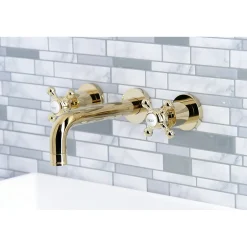 Kingston Brass Metropolitan 2-Handle 8-Inch Wall Mount Bathroom Faucet