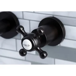 Kingston Brass Metropolitan 2-Handle 8-Inch Wall Mount Bathroom Faucet