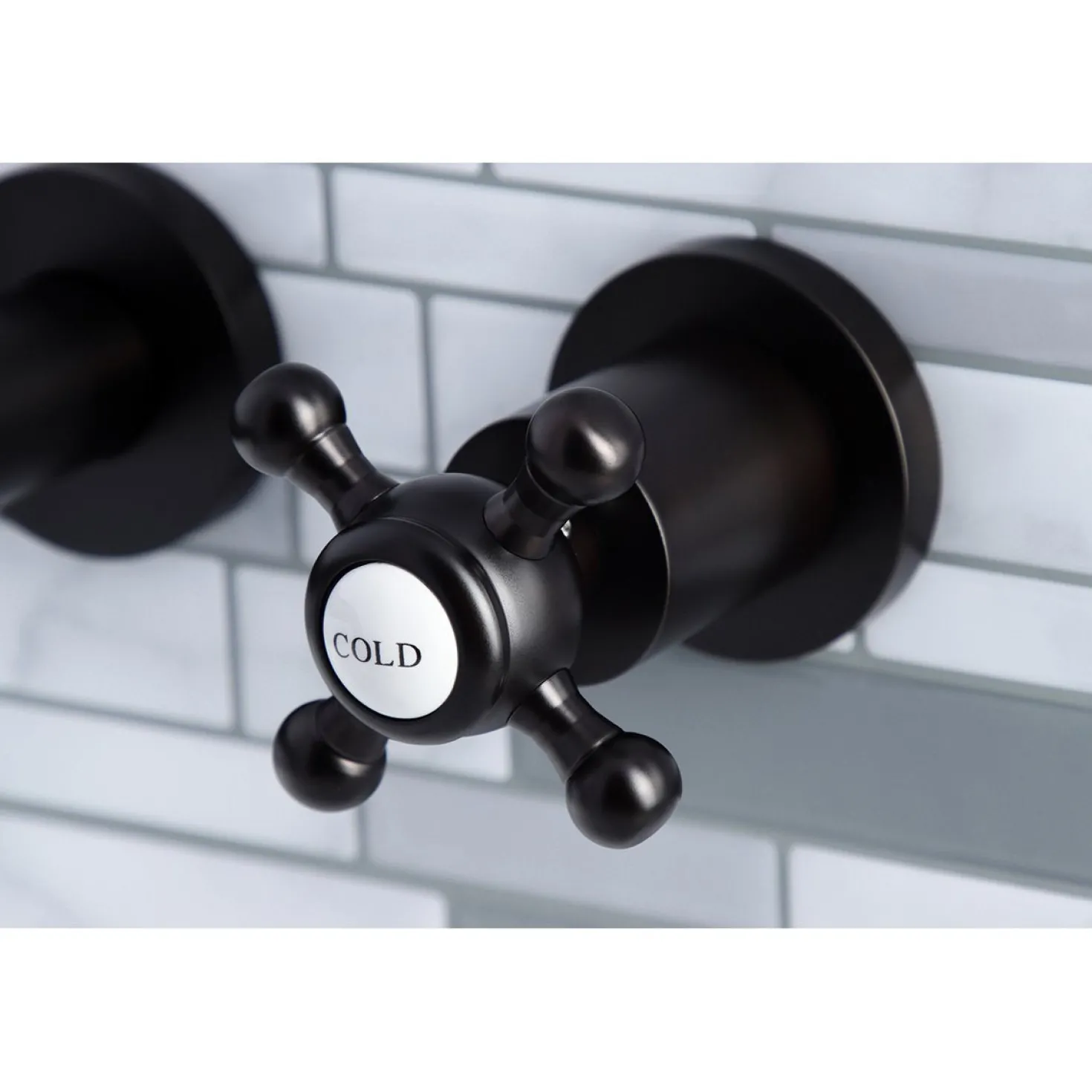 Kingston Brass Metropolitan 2-Handle 8-Inch Wall Mount Bathroom Faucet