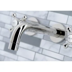 Kingston Brass Metropolitan 2-Handle 8-Inch Wall Mount Bathroom Faucet