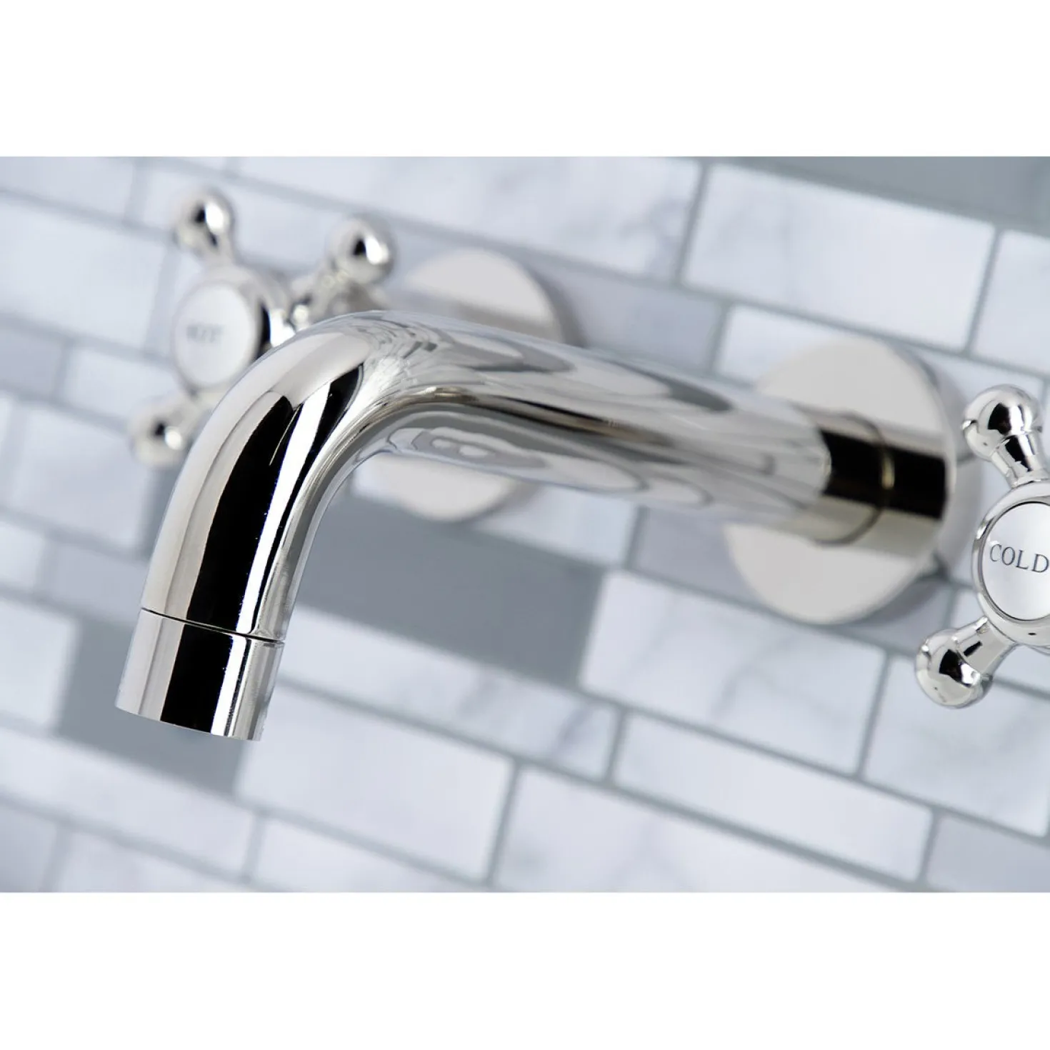 Kingston Brass Metropolitan 2-Handle 8-Inch Wall Mount Bathroom Faucet