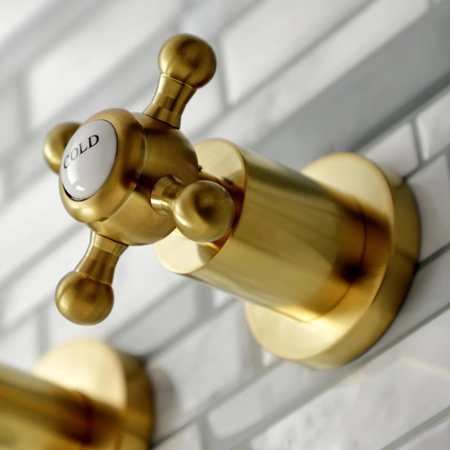 Kingston Brass Metropolitan 2-Handle 8-Inch Wall Mount Bathroom Faucet