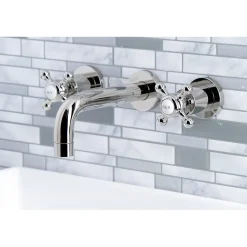 Kingston Brass Metropolitan 2-Handle 8-Inch Wall Mount Bathroom Faucet