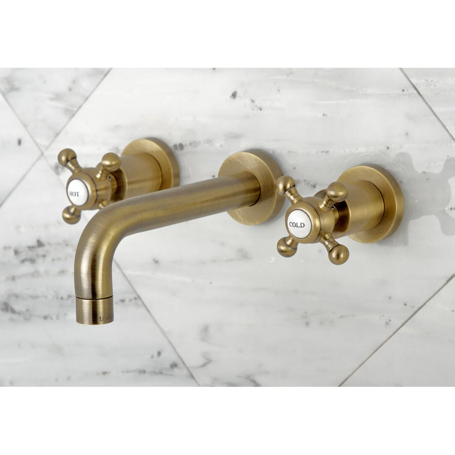 Kingston Brass Metropolitan 2-Handle 8-Inch Wall Mount Bathroom Faucet
