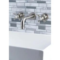 Kingston Brass Metropolitan 2-Handle 8-Inch Wall Mount Bathroom Faucet