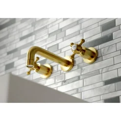 Kingston Brass Metropolitan 2-Handle 8-Inch Wall Mount Bathroom Faucet