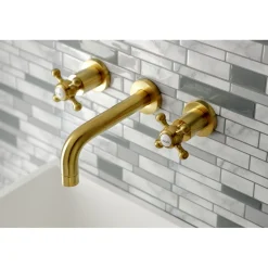 Kingston Brass Metropolitan 2-Handle 8-Inch Wall Mount Bathroom Faucet
