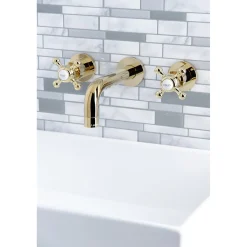 Kingston Brass Metropolitan 2-Handle 8-Inch Wall Mount Bathroom Faucet