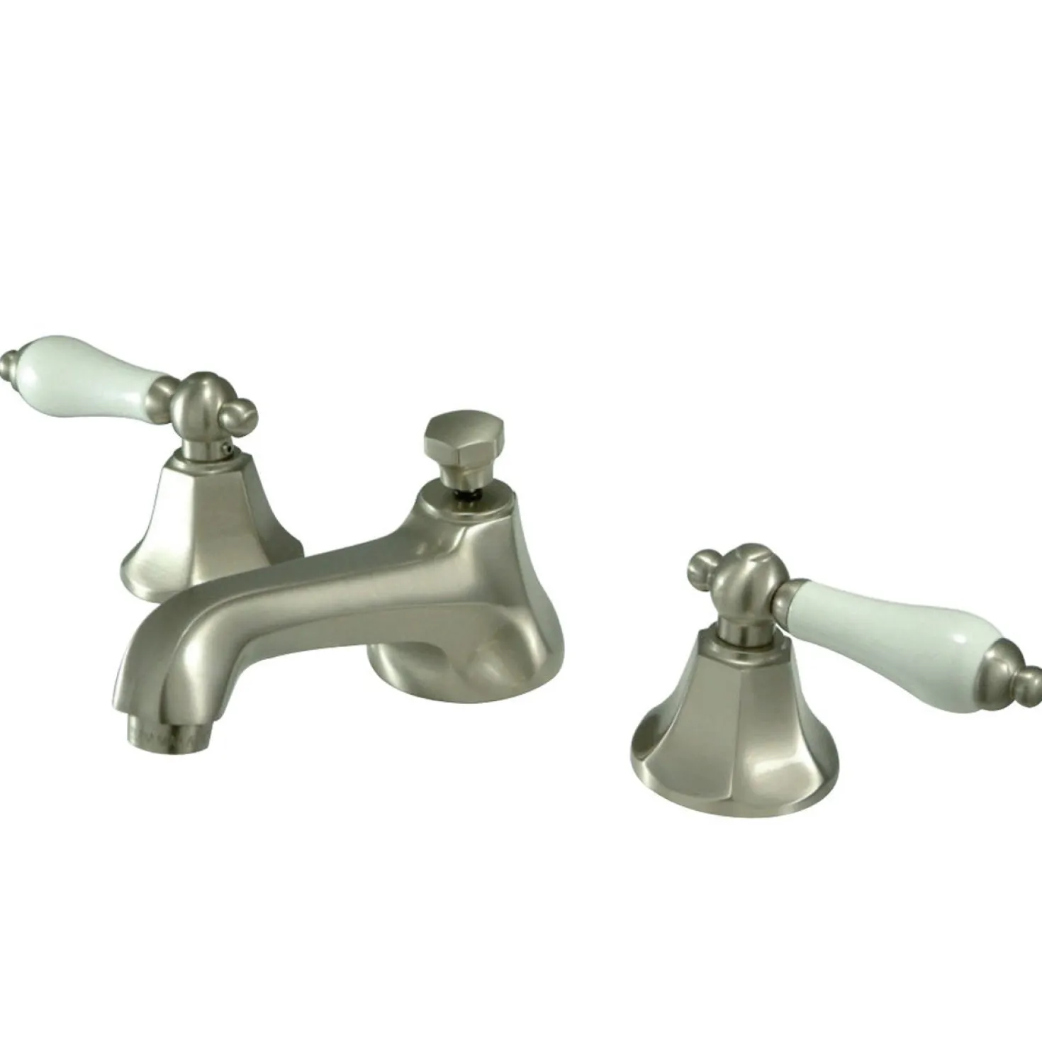 Kingston Brass Metropolitan 8-Inch Widespread Deck Mount Bathroom Faucet