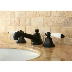 Kingston Brass Metropolitan 8-Inch Widespread Deck Mount Bathroom Faucet