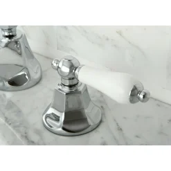 Kingston Brass Metropolitan 8-Inch Widespread Deck Mount Bathroom Faucet