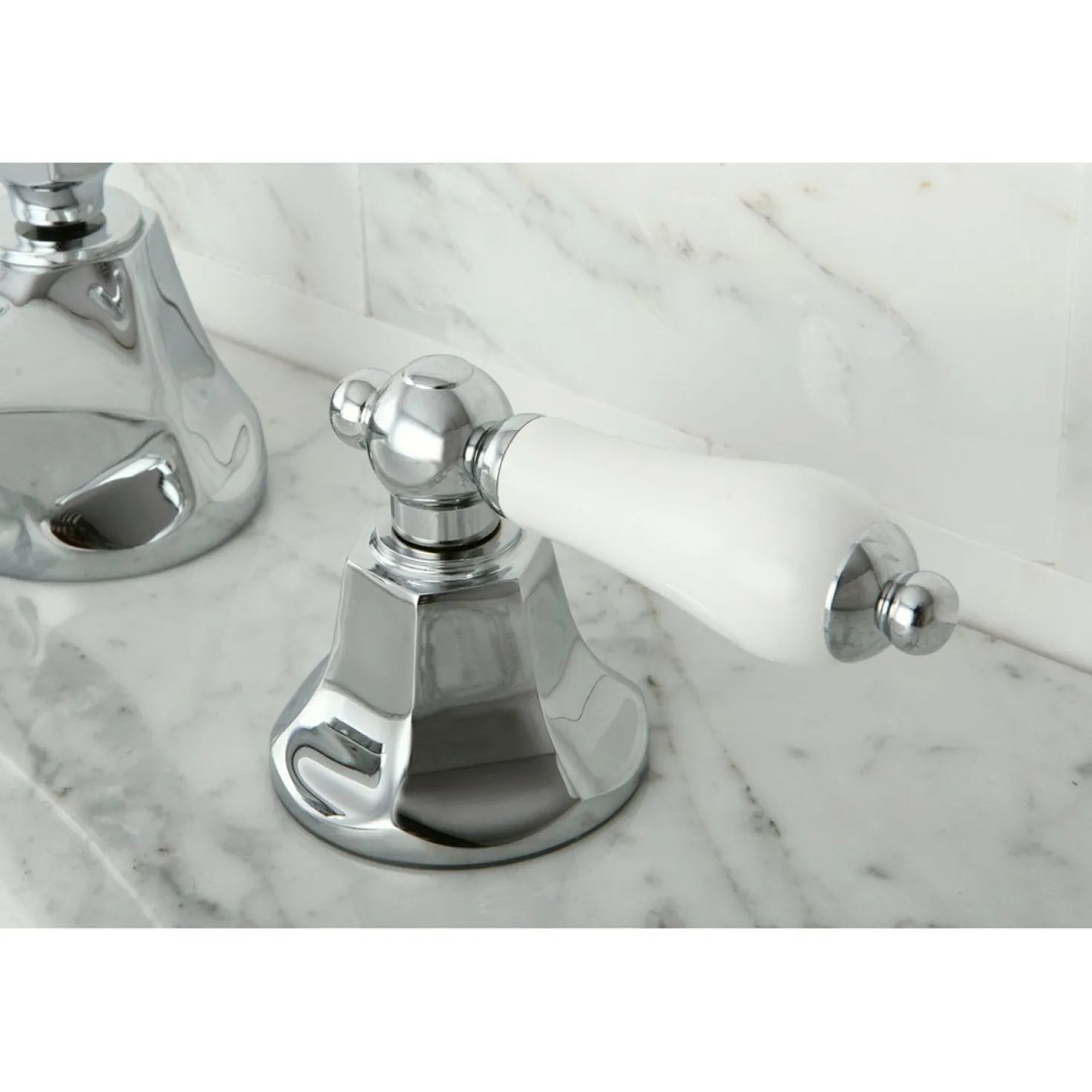 Kingston Brass Metropolitan 8-Inch Widespread Deck Mount Bathroom Faucet