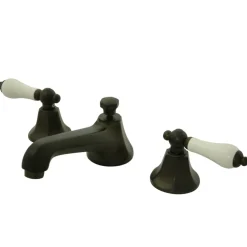 Kingston Brass Metropolitan 8-Inch Widespread Deck Mount Bathroom Faucet