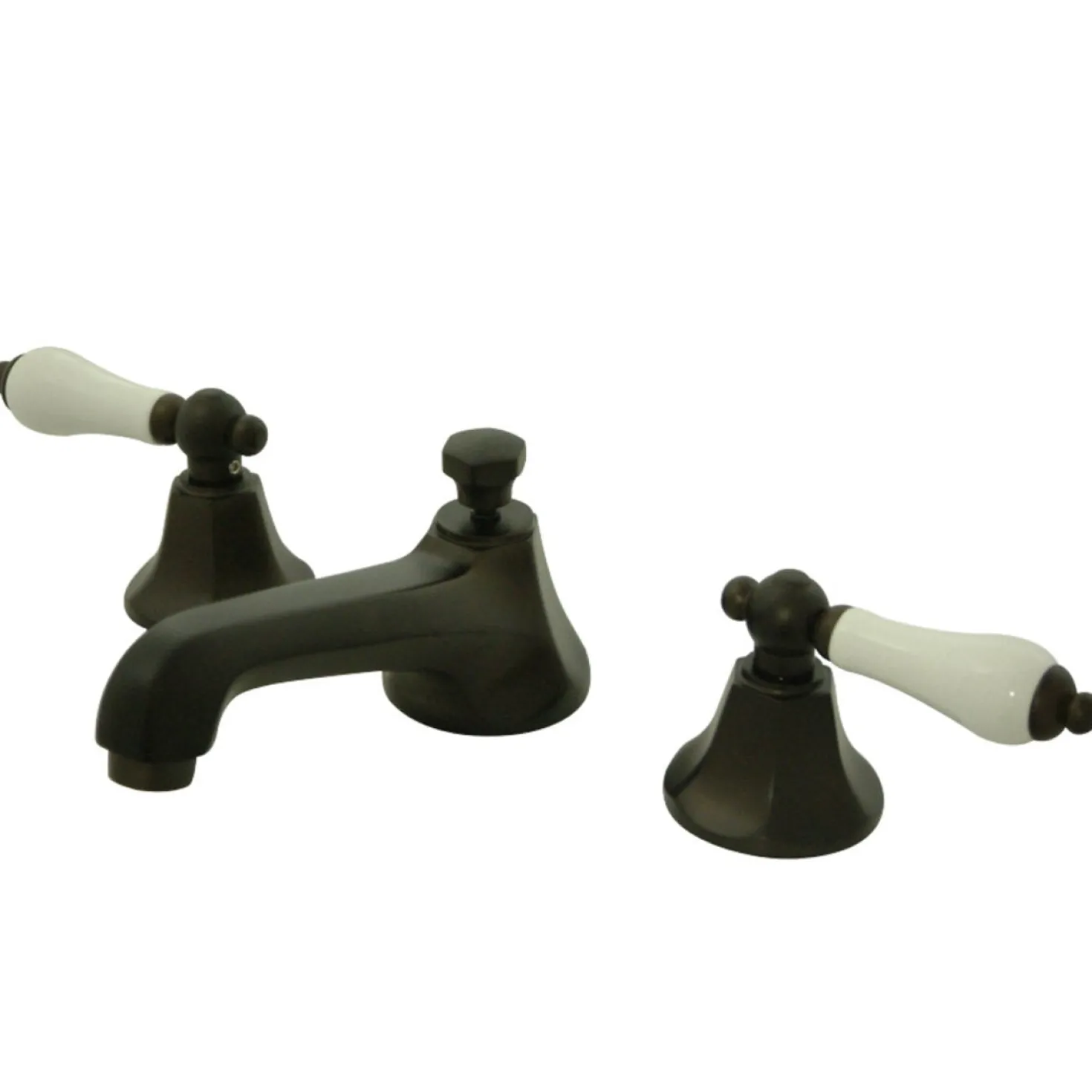 Kingston Brass Metropolitan 8-Inch Widespread Deck Mount Bathroom Faucet