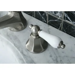 Kingston Brass Metropolitan 8-Inch Widespread Deck Mount Bathroom Faucet