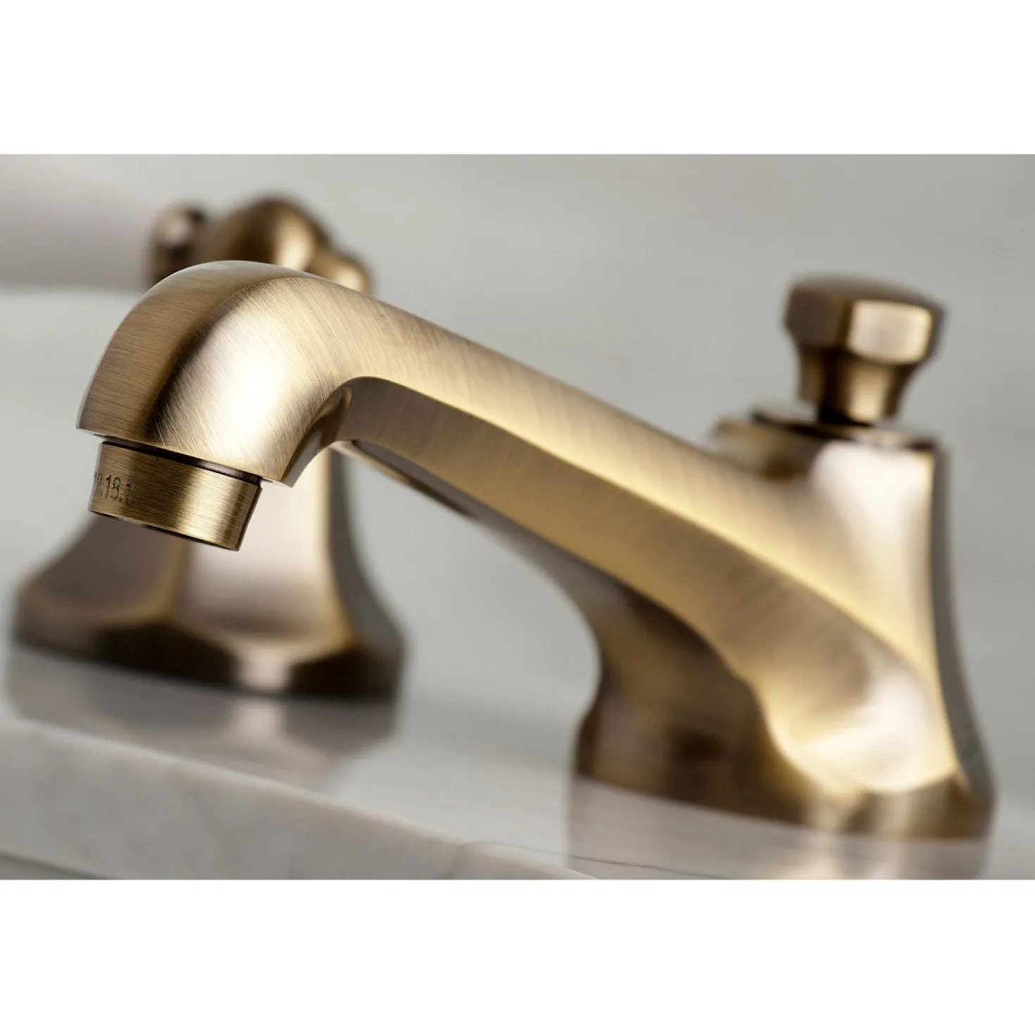 Kingston Brass Metropolitan 8-Inch Widespread Deck Mount Bathroom Faucet