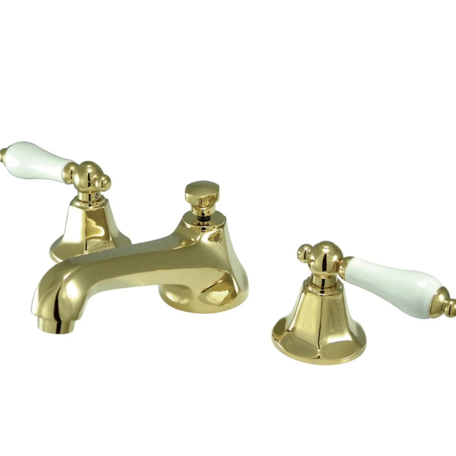 Kingston Brass Metropolitan 8-Inch Widespread Deck Mount Bathroom Faucet