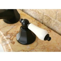 Kingston Brass Metropolitan 8-Inch Widespread Deck Mount Bathroom Faucet