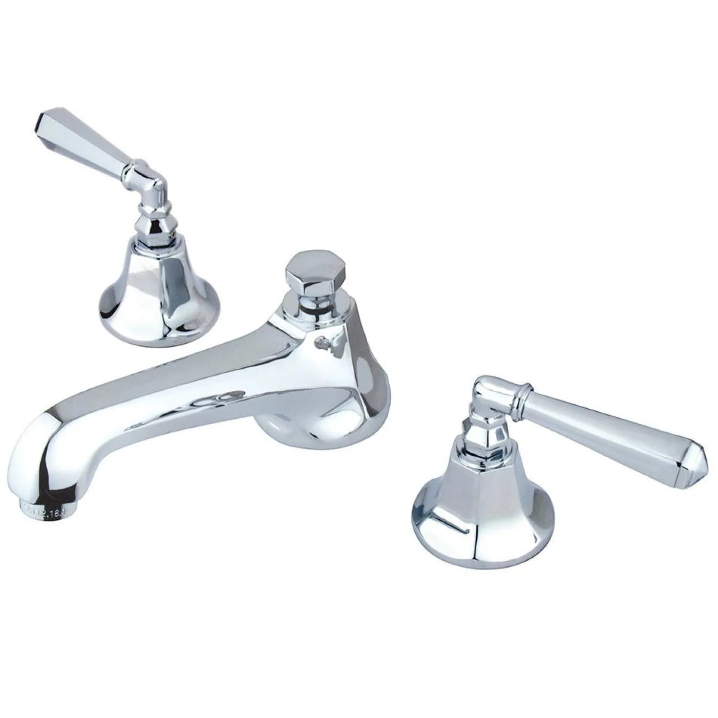 Kingston Brass Metropolitan Two Handle Deck Mount 8" to 16" Widespread Lavatory Faucet with Brass Pop-up