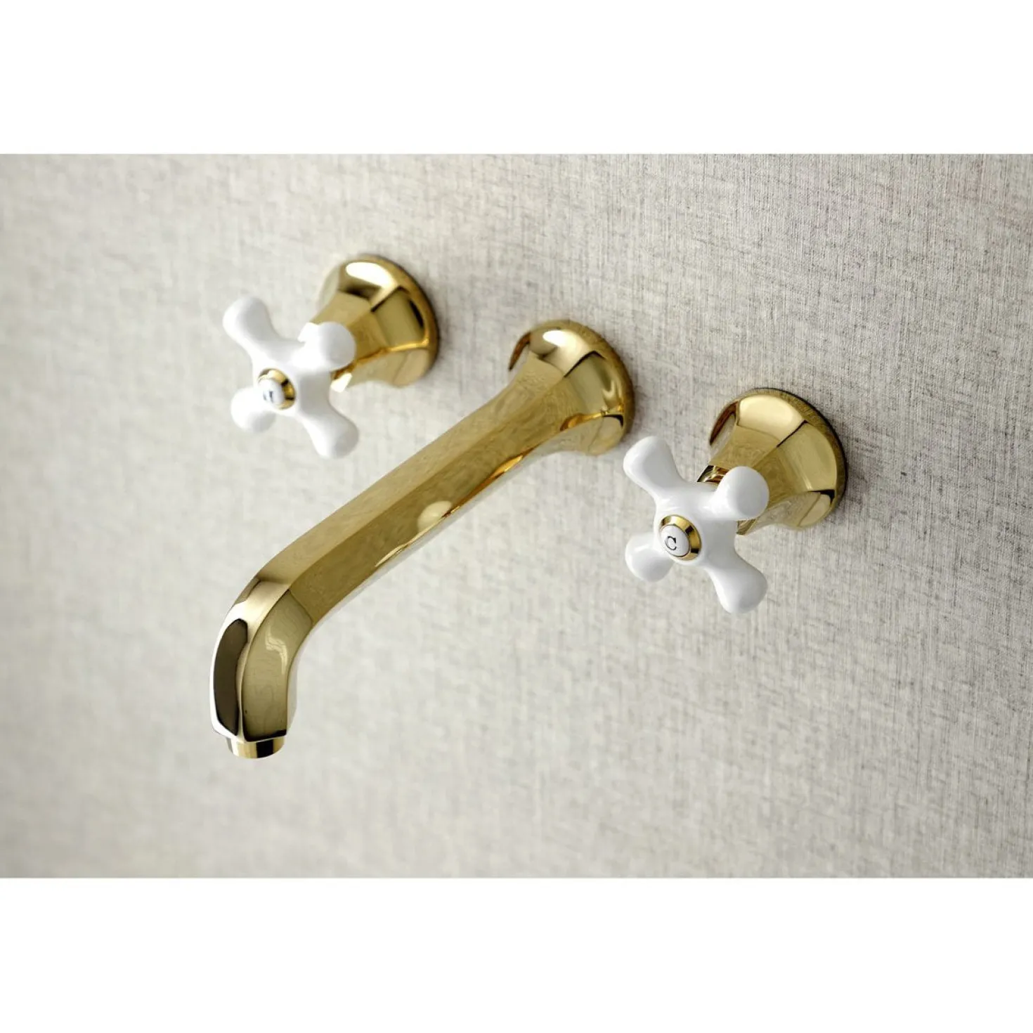 Kingston Brass Metropolitan Wall Mount Two-Handle Tub Faucet