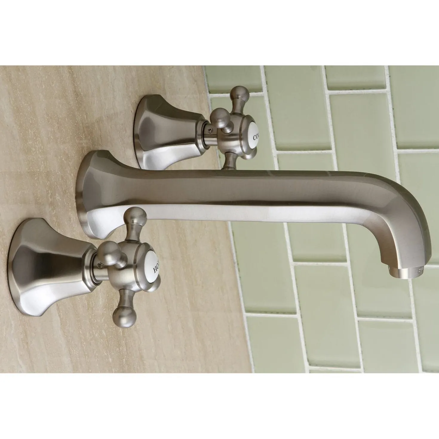 Kingston Brass Metropolitan Two Handles Wall Mount Tub Faucet