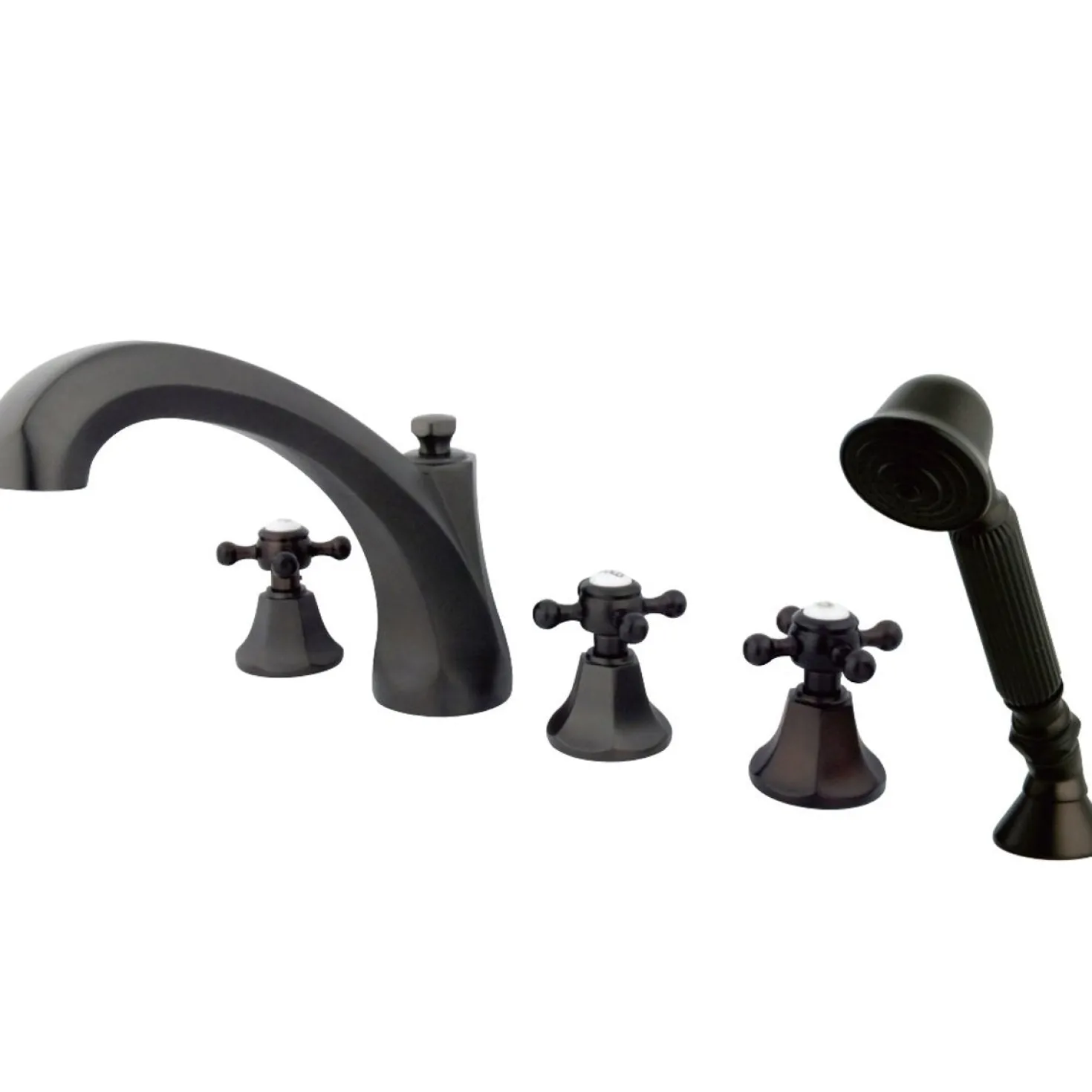 Kingston Brass Metropolitan Roman Tub Filler with Hand Shower